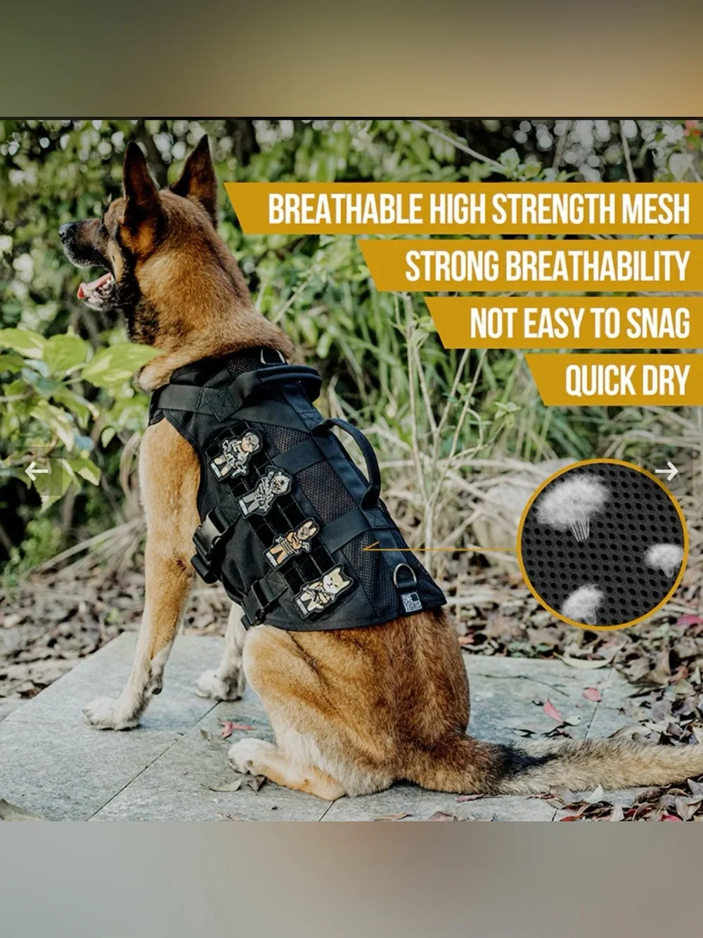ONETIGRIS ORANGE AIRE MESH DOG HARNESS